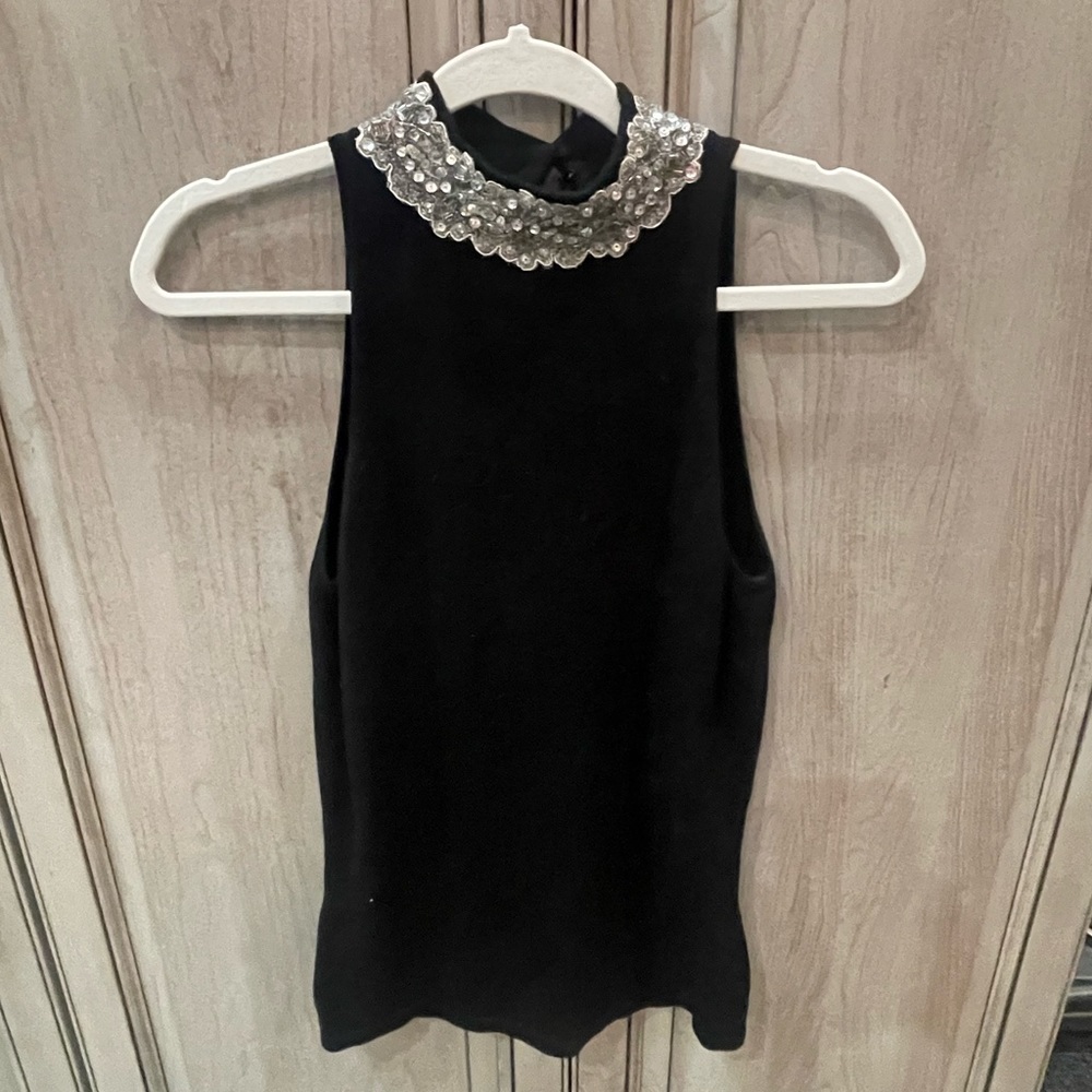 White House Black Market Size Small Sequins Top